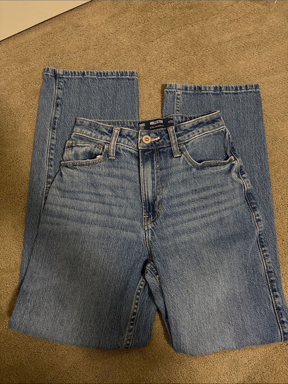 Hollister Light Blue Denim Ultra High-Rise Jeans